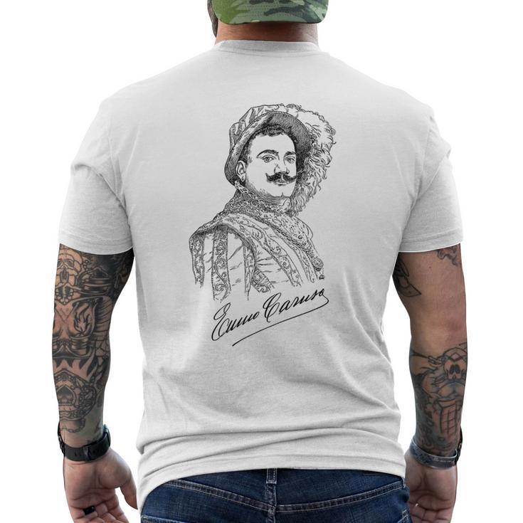 Caruso Enrico Caruso Italian Tenor Singer Opera Music Italian Tenor Opera Men's T-shirt Back Print