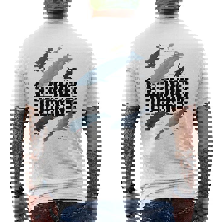 Celebrar La Diversidad Tipos De Regalos De Ballenas Para Los Amantes De Las Ballenas Camiseta Hombre Estampado Espalda