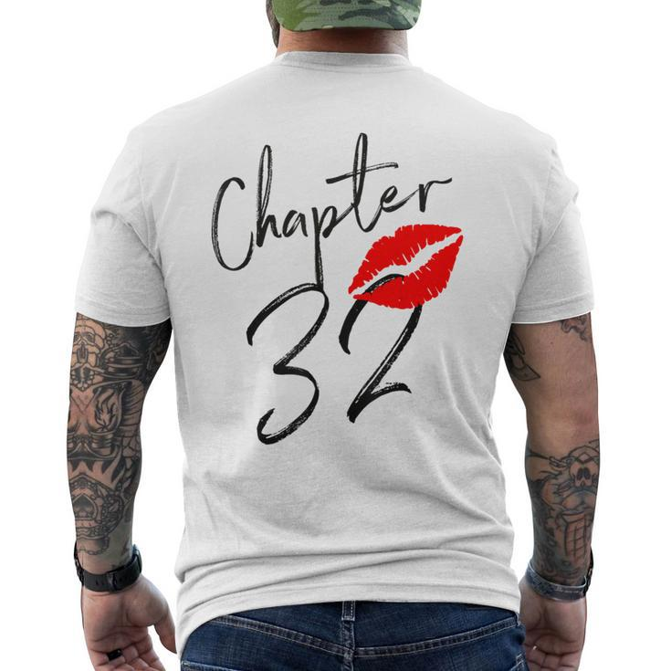 Chapter 32 Years Lips Love 32 Nd Birthday Born In 1989 Men's T-shirt Back Print