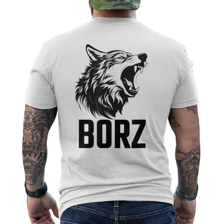 Chechnya Chechen Republic Borz White T-Shirt mit Rückendruck