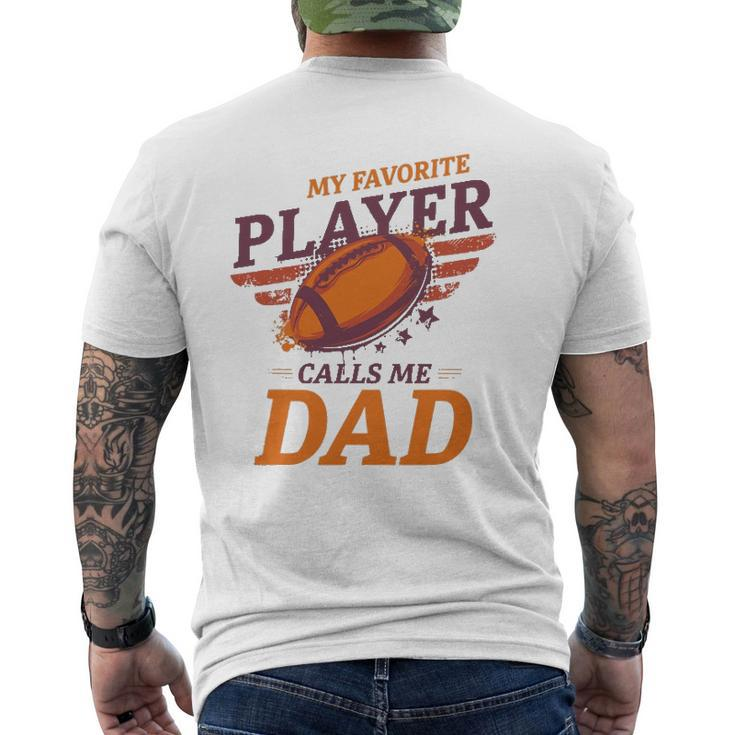 Cheer Dad And Husband Football Favorite Child Mens Back Print T-shirt