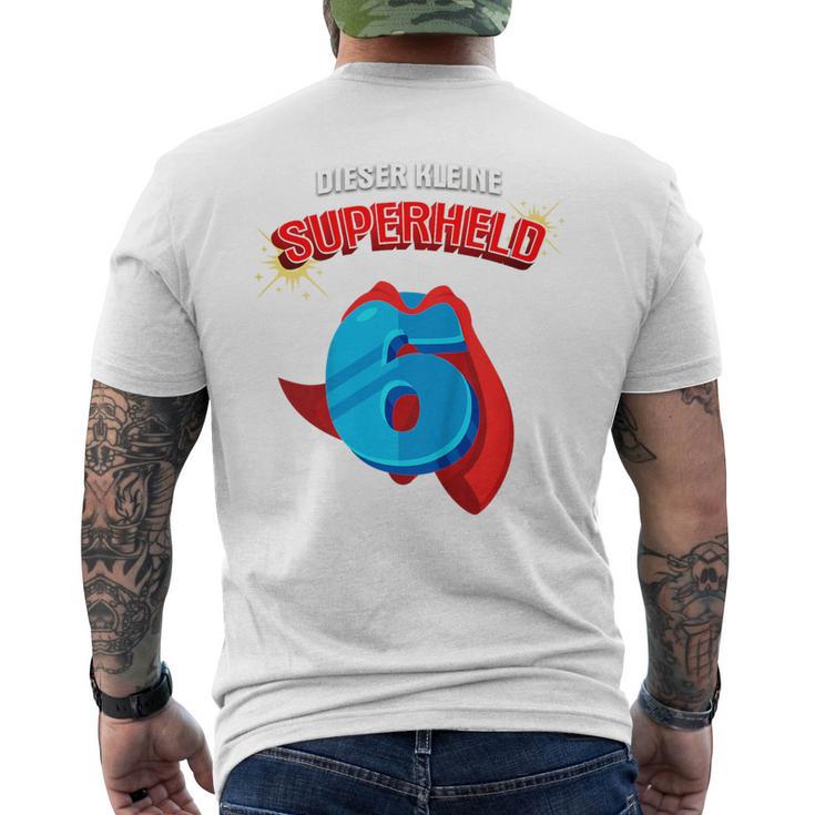 Children's 6Th Birthday Dieser Kleine Superheld Ist 6 Jahre Alt Held T-Shirt mit Rückendruck