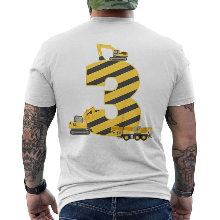 Children's Digger 3Rd Birthday Boy Ich Bin Schon 3 Jahre T-Shirt mit Rückendruck