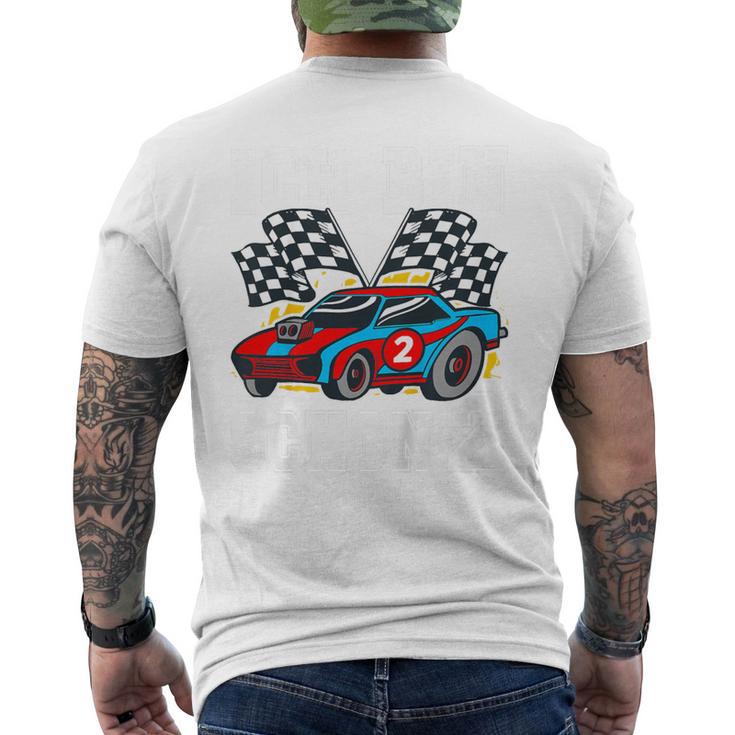 Children's Racing Car Ich Bin 2 Geburtstag 80 T-Shirt mit Rückendruck