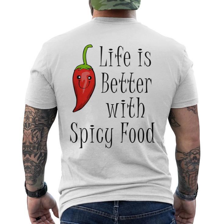 Chili Mexican Food Saying Pepper Men's T-shirt Back Print