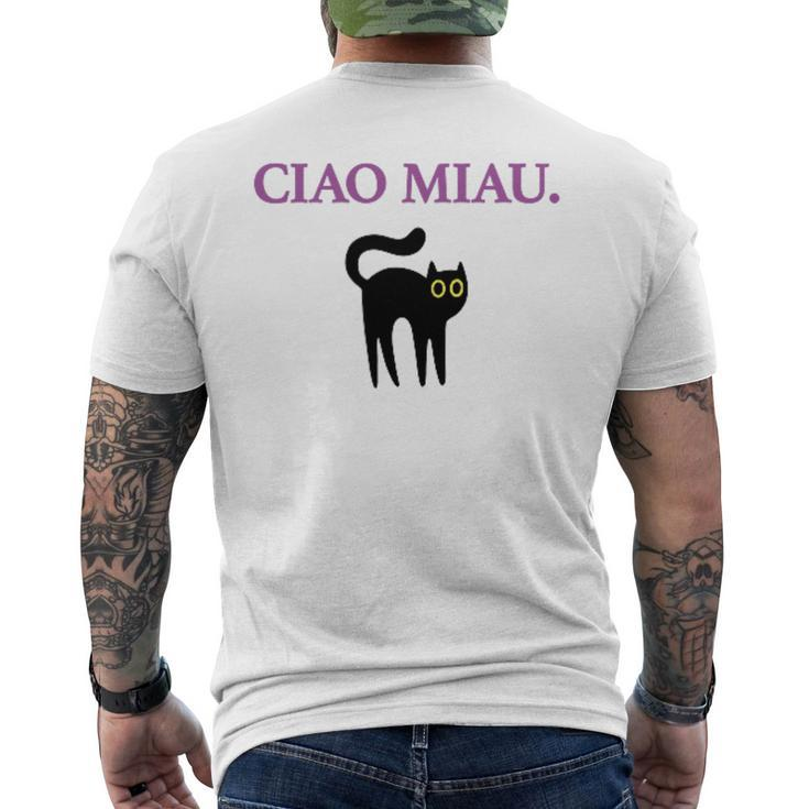 Ciao Miau X Cat Cats Cat Lovers Humour Fun T-Shirt mit Rückendruck