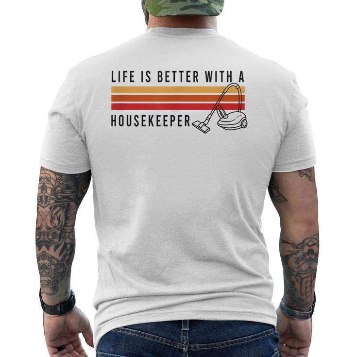 Cleaning Housekeeping Professional Housekeeper Men's T-shirt Back Print