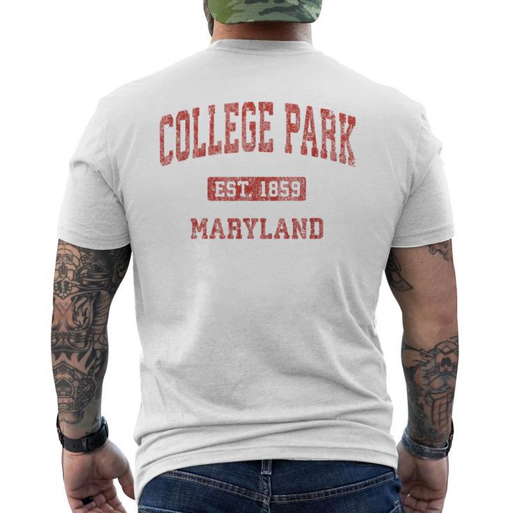 College Park Maryland Md Vintage Athletic Sports Men's T-shirt Back Print