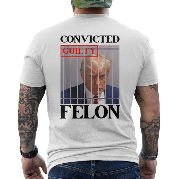Convicted Felon Donald Trump Guilty Lock Him Up Trump Prison Men's T-shirt Back Print