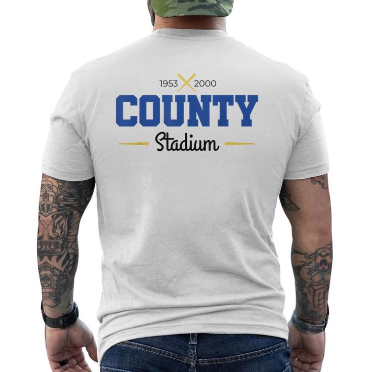 County Stadium Milwaukee Baseball Men's T-shirt Back Print