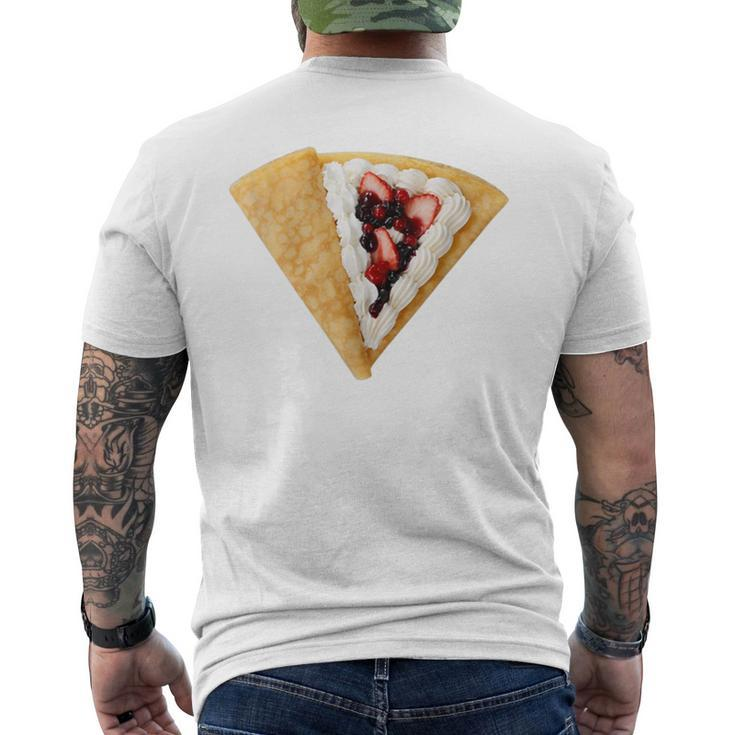 Crepe Costume Food Pun Costume French Desserts Men's T-shirt Back Print