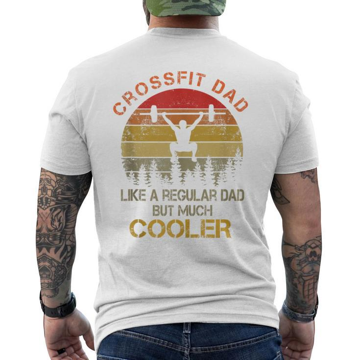Crossfit Dad Regular Dad But Much Cool Vintage Sunset Men's T-shirt Back Print