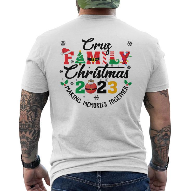 Cruz Family Name Christmas Matching Surname Xmas Men's T-shirt Back Print