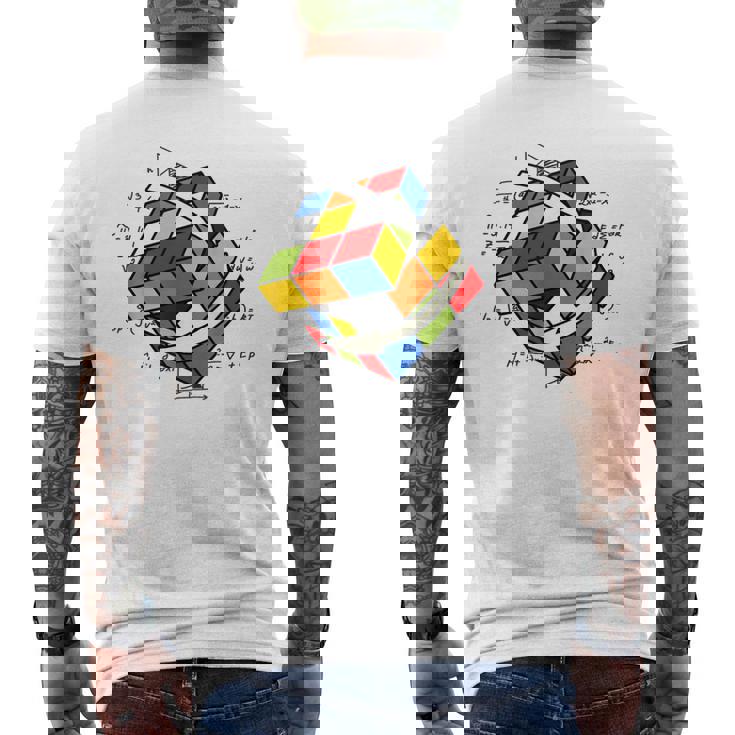Cubo Rubik Cube Magic Cubo Retro Rubiintage Nerd Camiseta Hombre Estampado Espalda