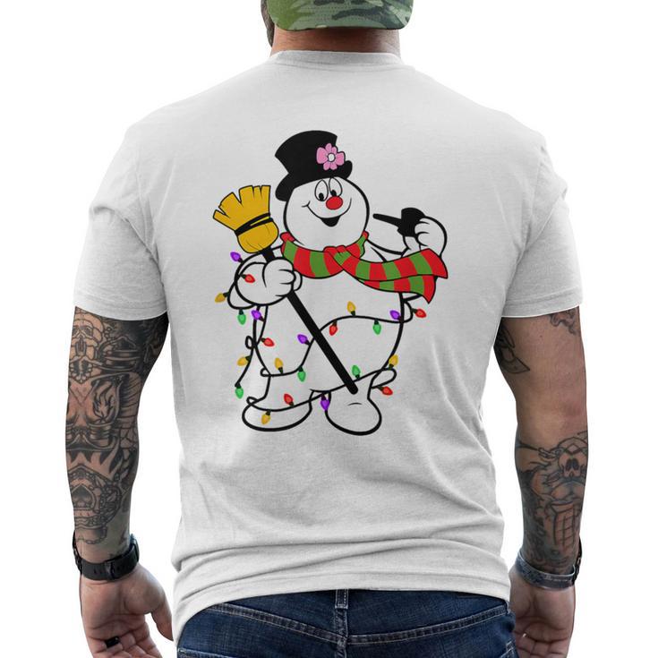 Cute Frosty Snowman Christmas Snowmen For Family Men's T-shirt Back Print