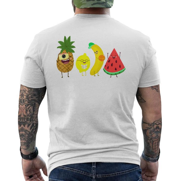 Cute Fruit Friends Family Summer Party Men's T-shirt Back Print