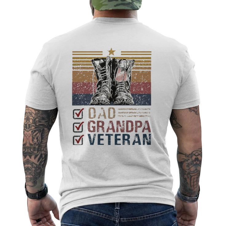 Dad Grandpa Veteran Vintage Favorite Holiday Veteran's Day Mens Back Print T-shirt