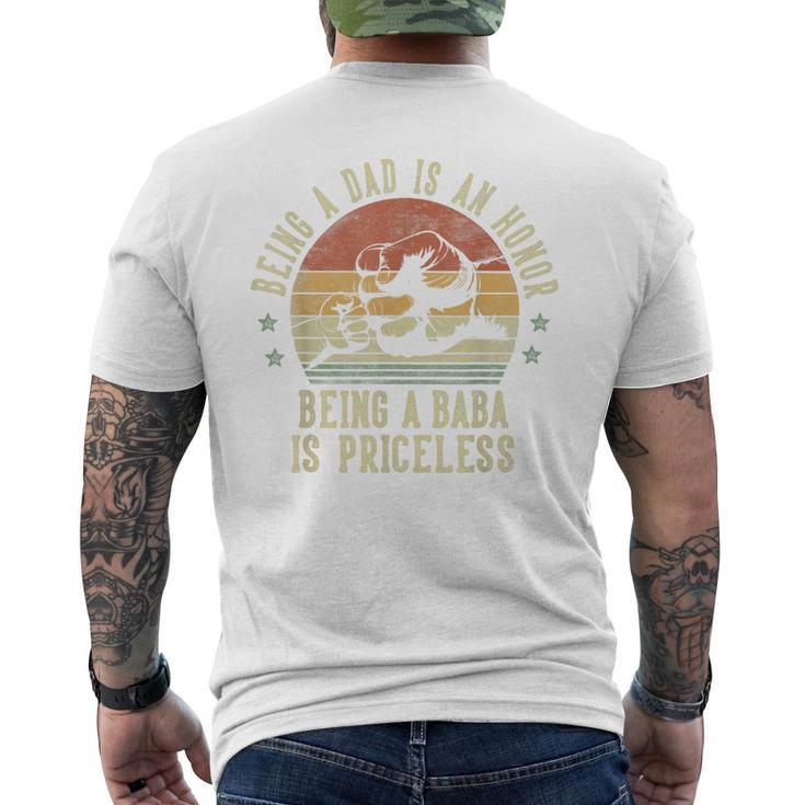 Being A Dad Is An Honor Being A Baba Is Priceless Baba Men's T-shirt Back Print