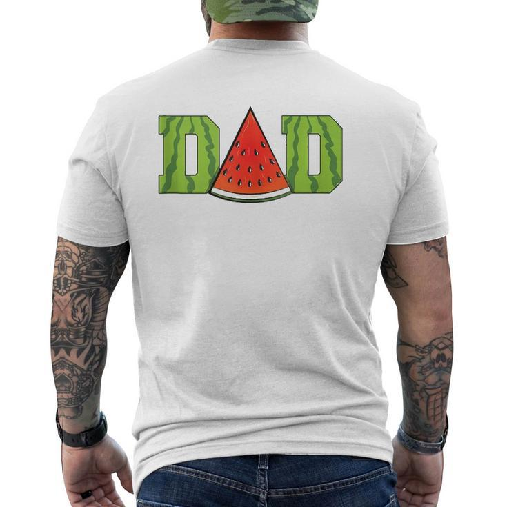 Dad Watermelon Melon Summer Fruit Lover Mens Back Print T-shirt