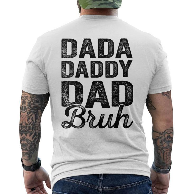 Dada Daddy Dad Bruh Vintage Father's Day Dad Men Men's T-shirt Back Print