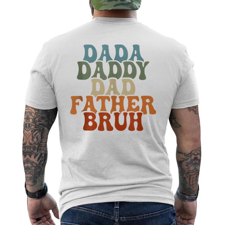 Dada Daddy Dad Father Bruh Husband Fathers Day Men's T-shirt Back Print