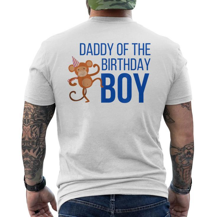 Daddy Of The Birthday Boy Party Monkey Dad Men's T-shirt Back Print