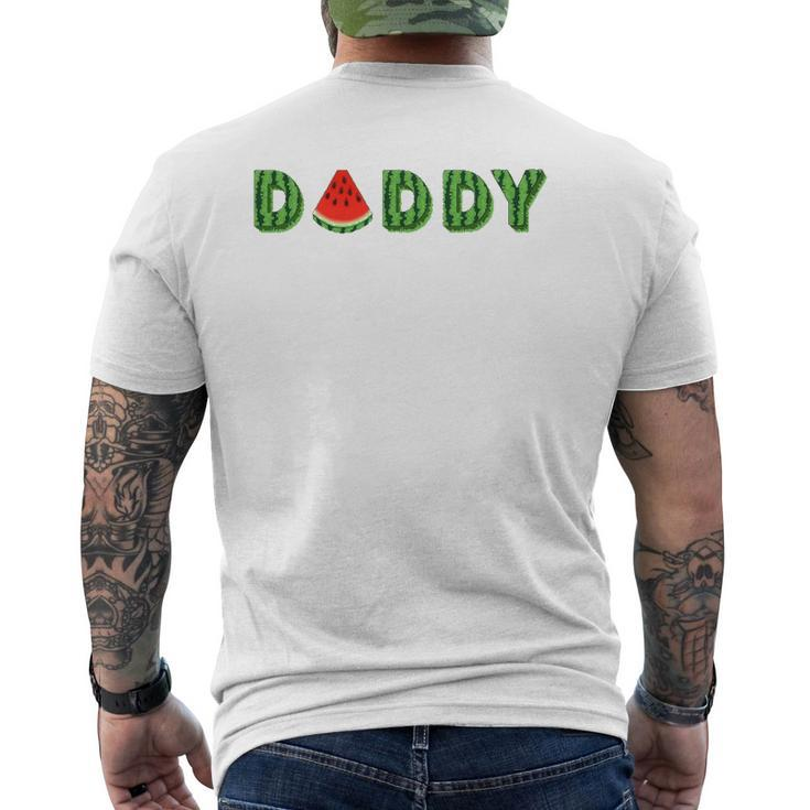 Daddy Watermelon Summer Melon Fruit Cool Mens Back Print T-shirt