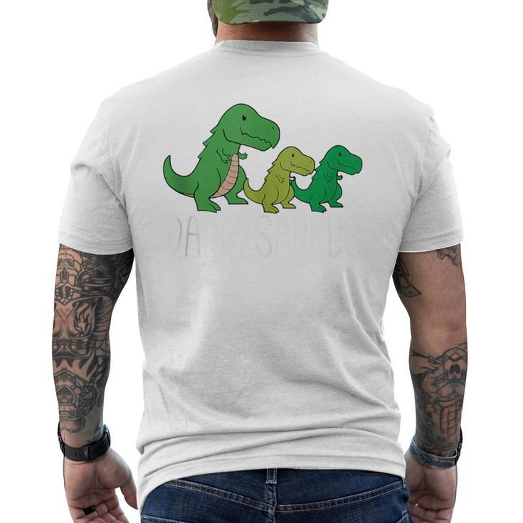 Daddysaurus Dad Fathers Day T Rex Dinosaur Men's T-shirt Back Print