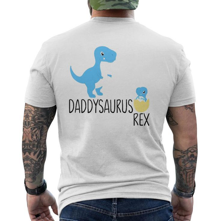 Daddysaurus Rex Dinosaur Babysaurus Dino Daddy Baby Mens Back Print T-shirt