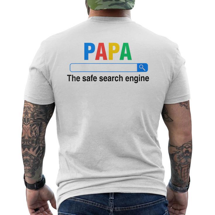 Damen Papa Die Sichere Suchmaschine Lustigeratertag Mit-Ausschnitt T-Shirt mit Rückendruck