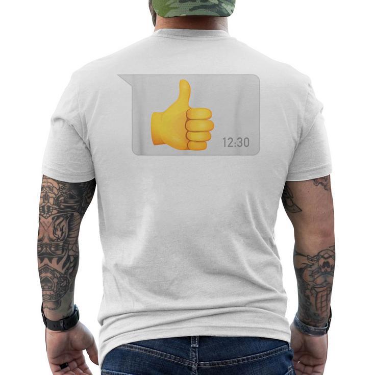 Daumen Hoch X Thumbs Up -Ater Papa Nachricht Dad Message T-Shirt mit Rückendruck