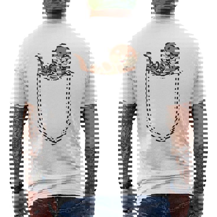 De Nutria De Bolsillo Como Una Nutria Dulce Camiseta Hombre Estampado Espalda
