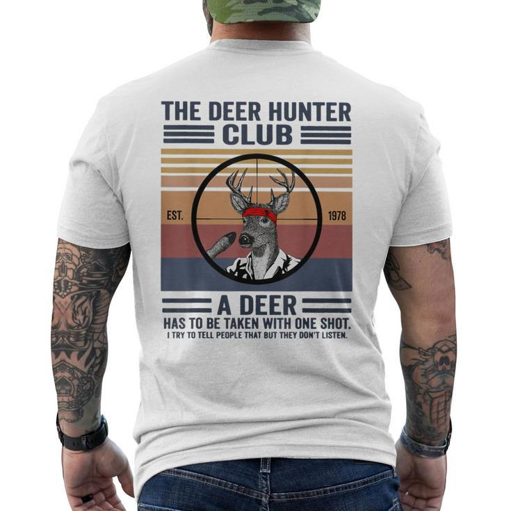 The Deer Hunter Club A Deer Has To Be Taken With One Shot Men's T-shirt Back Print