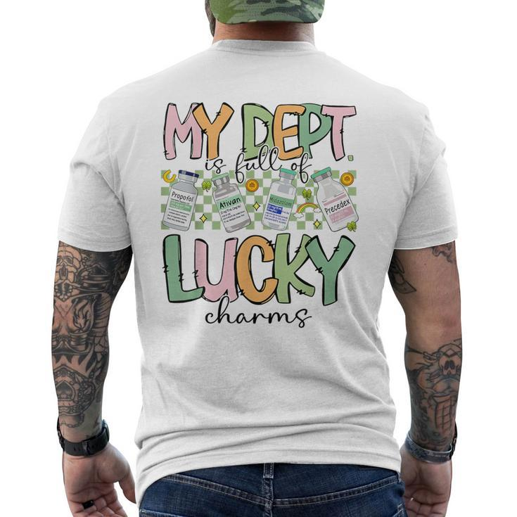 My Dept Is Full Of Lucky Charm Pharmacist St Patrick's Day Men's T-shirt Back Print