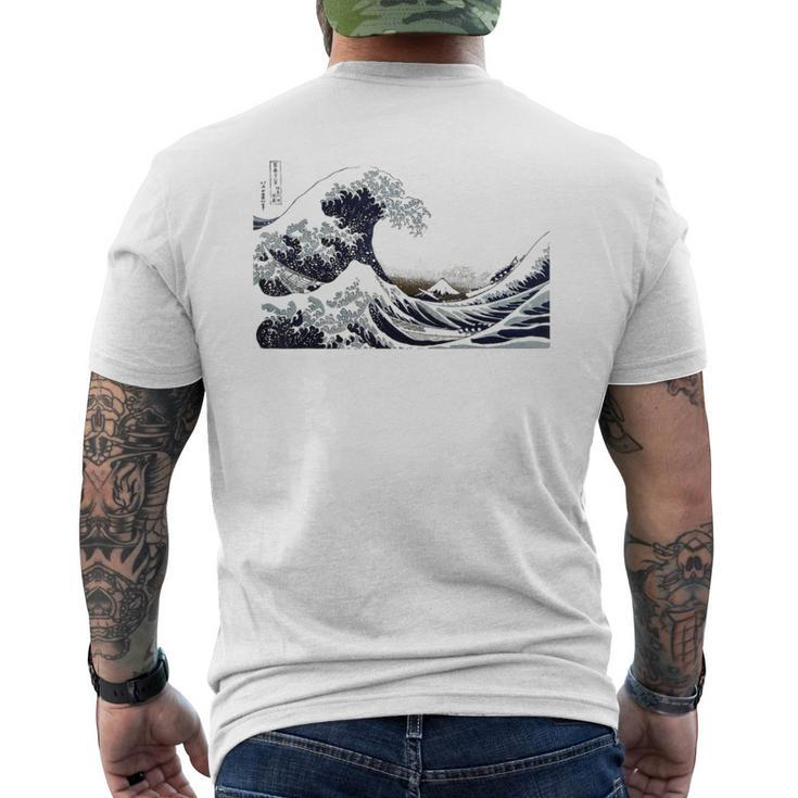Die Große Welle Vor Kanagawa Hokusai T-Shirt mit Rückendruck