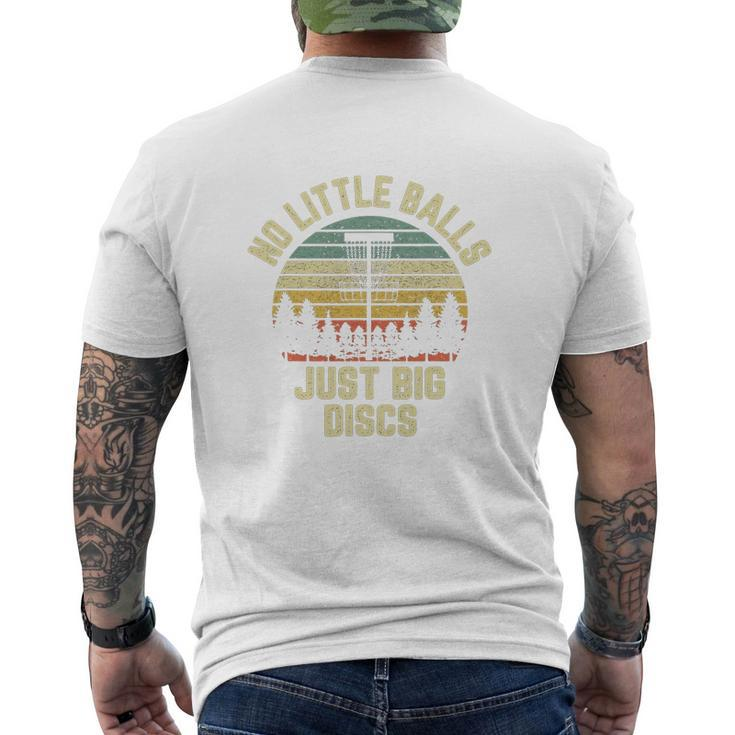 Disc Golf Shirt Retro No Little Balls Disc Golf Mens Back Print T-shirt