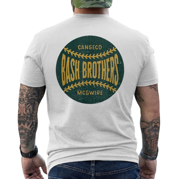 Distressed Vintage-Look Bash Brothers Baseball Men's T-shirt Back Print