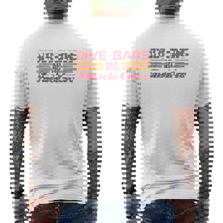 Dive Bars And Muscle Cars Mens Back Print T-shirt