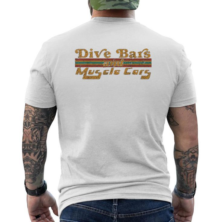 Dive Bars And Muscle Cars Vintage 70S Mens Back Print T-shirt
