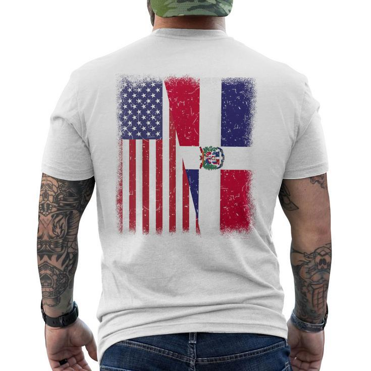 Dominican Republic American Flag Hispanic Heritage Month Kid Men's T-shirt Back Print