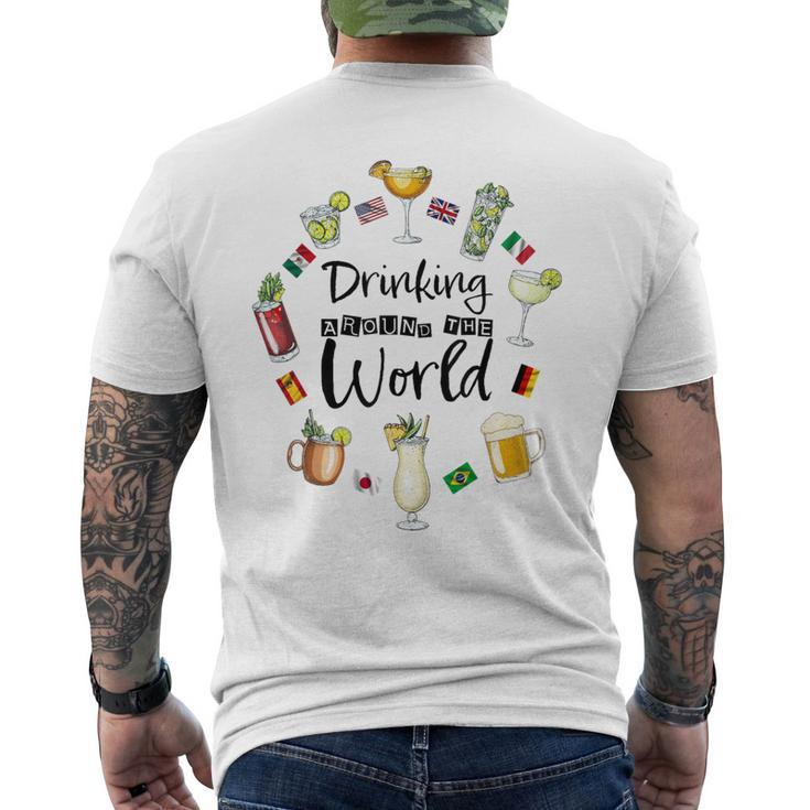 Drinking Around The World Vacation Drinking Showcase Men's T-shirt Back Print