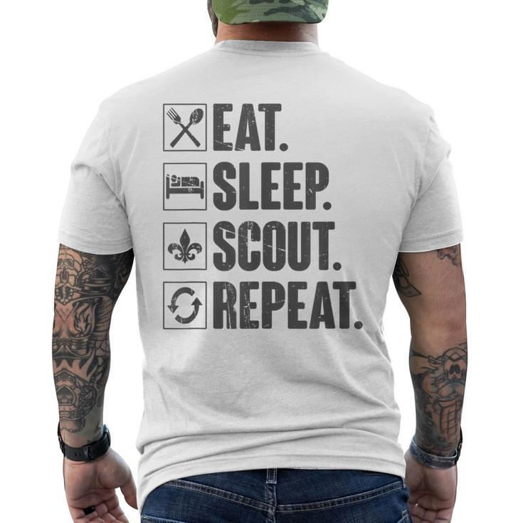 Eat Sleep Scout Repeat Scouting Lover Men's T-shirt Back Print