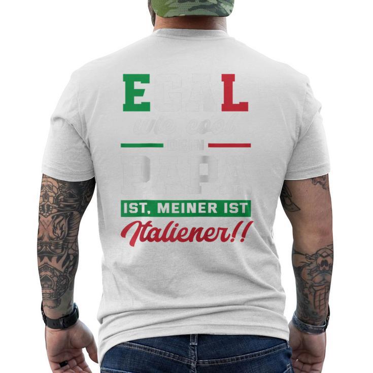 Egal Wie Cool Dein Papa Ist Meiner Ist Italiener Italien Raglan T-Shirt mit Rückendruck