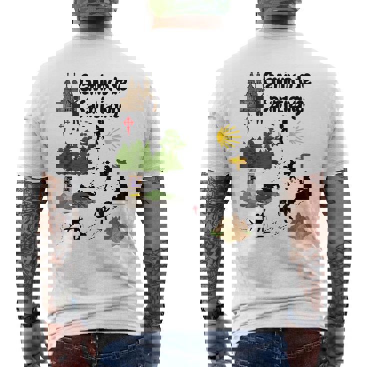 El Camino De Santiago De Compostela Camiseta Hombre Estampado Espalda