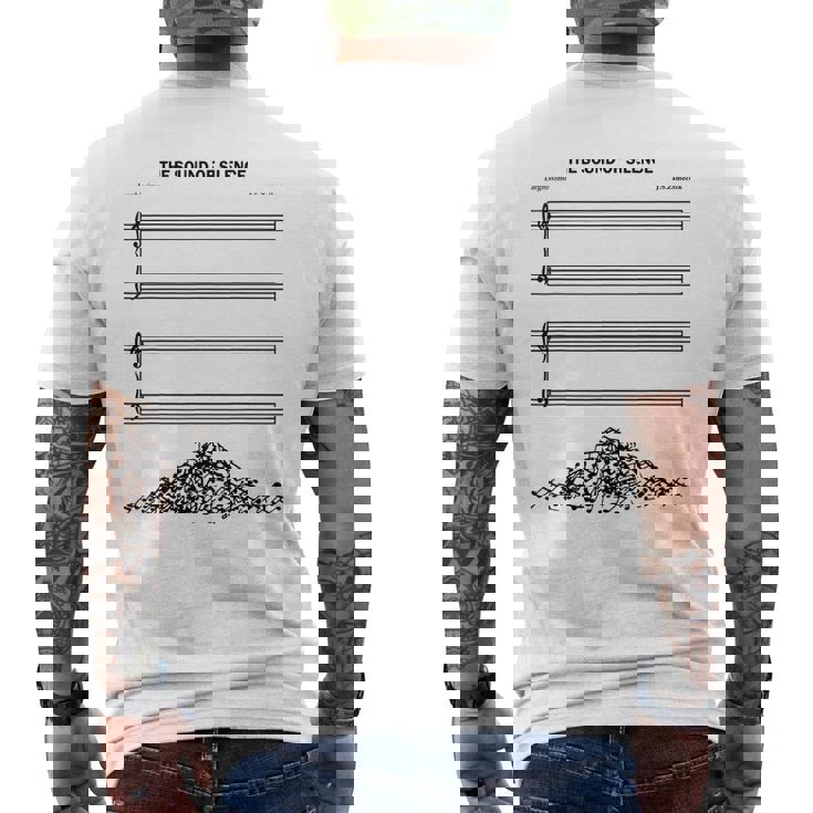 El Sonido Del Silencio Musical Divertido Camiseta Hombre Estampado Espalda