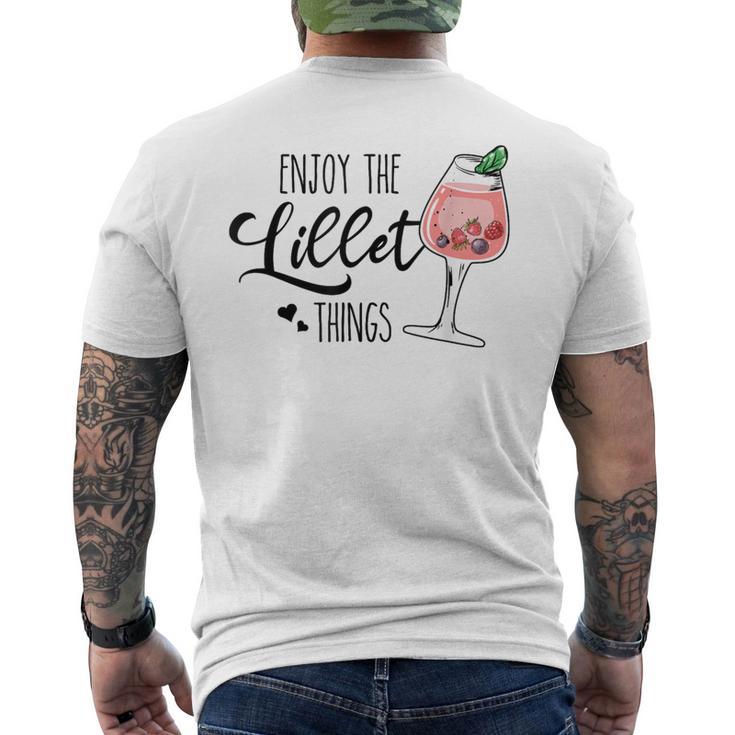 Enjoy The Lillet Things Früchte Cocktail Sommer Alkohol T-Shirt mit Rückendruck