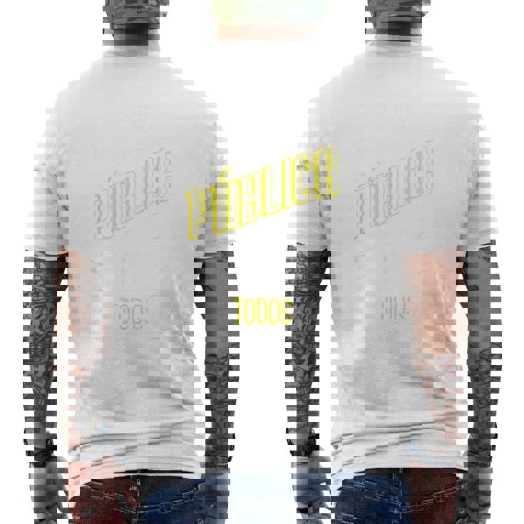 Escuela Pública De Todos Para Todos Mareaerde Camiseta Hombre Estampado Espalda