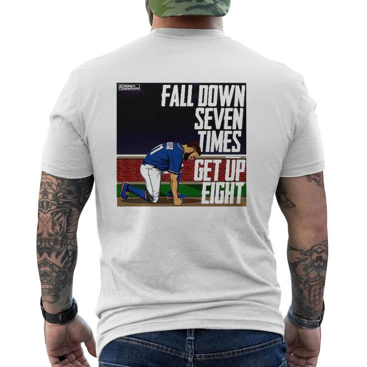 Fall Down Seven Times Get Up Eight 2022 Kevin Pillar Mens Back Print T-shirt