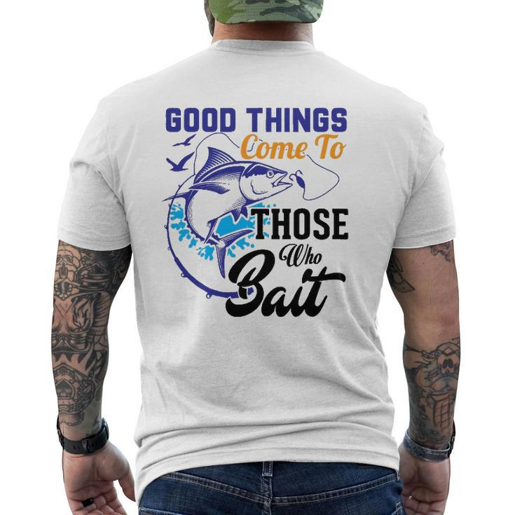 Father's Day For Fisherman Mens Fishing Dad Mens Back Print T