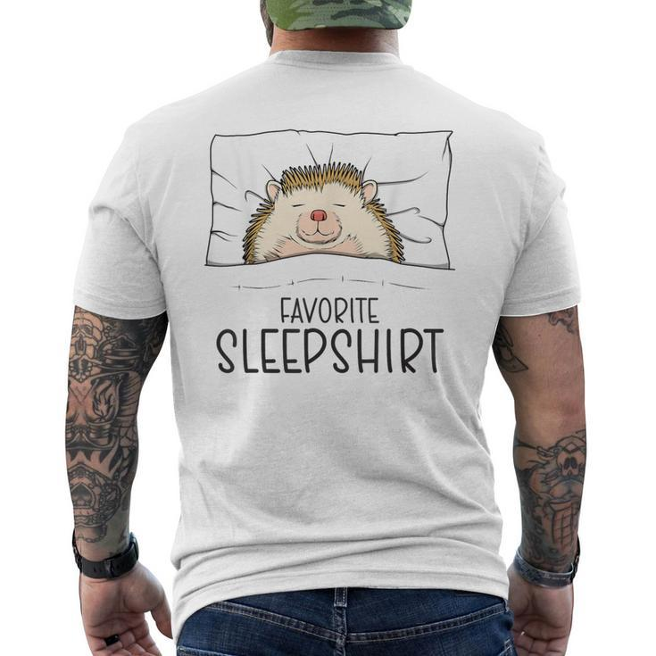 Favorite Sleep Napping Hedgehog Pajama Men's T-shirt Back Print